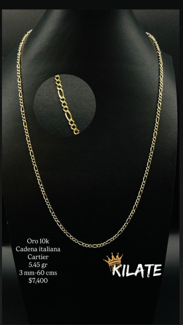 Oro 10k Cadena italiana Cartier