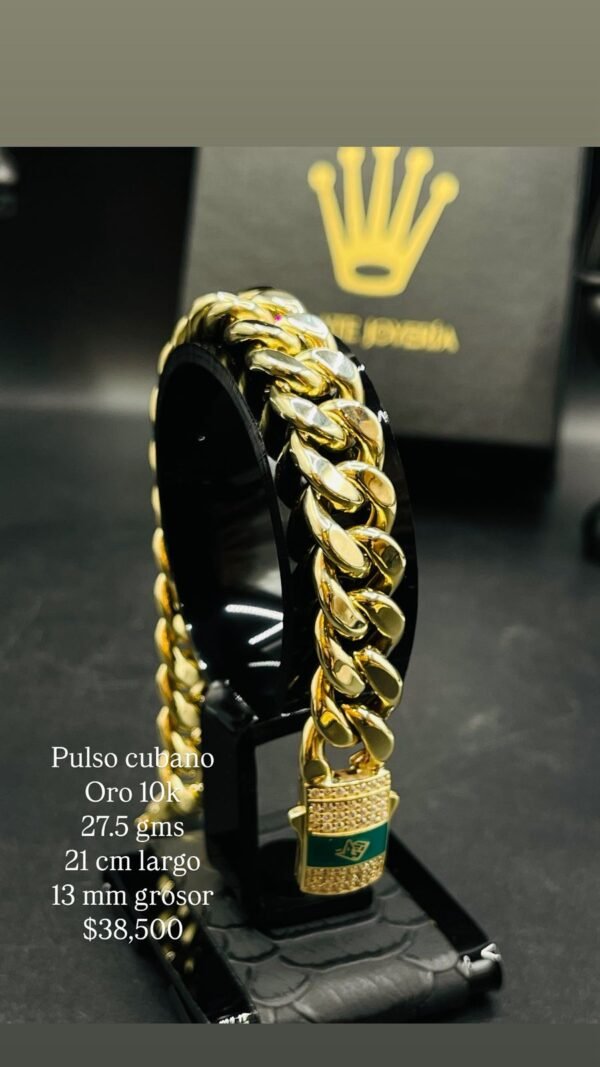 Pulso cubano Oro 10k