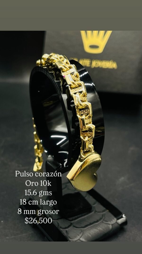 Pulso corazón Oro 10k
