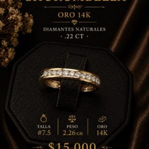 CHURUMBELLA ORO 14K  DIAMANTES NATURALES .22 CT ·