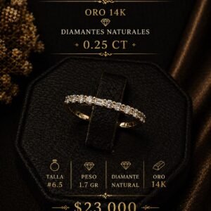 CHURUMBELLA ORO 14K DIAMANTES NATURALES 0.25 CT⭑