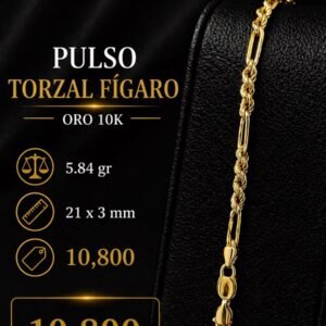 PULSO TORZAL FÍGARO ORO 10K