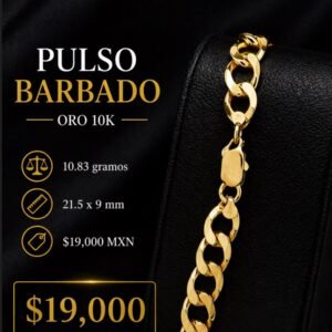 PULSO BARBADO ORO 10K