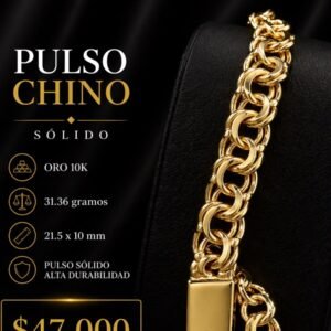 PULSO CHINO SÓLIDO ORO 10K