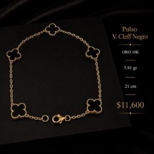 Pulso V. Cleff Negro  ORO 10K