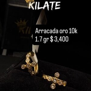 Arracada oro 10k