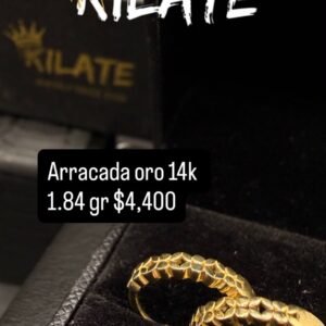 Arracada oro 14k