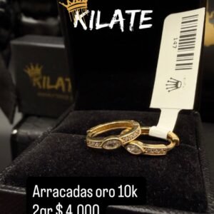 Arracadas oro 10k