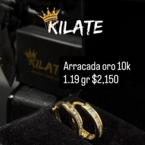 Arracada oro 10k