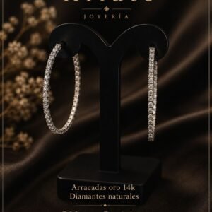 Arracadas oro 14k Diamantes naturales
