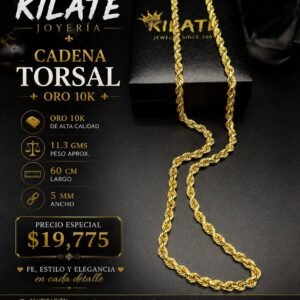 CADENA TORSAL ORO 10K