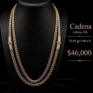 KILATE JOYERÍA SALTILLO Cadena cubana 10k 25.85 gr • 60 x 6 $46,000