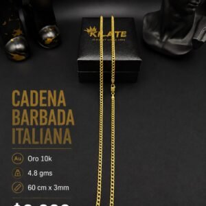 CADENA BARBADA ITALIANA  Oro 10k