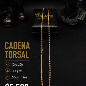 CADENA TORSAL Oro 10K