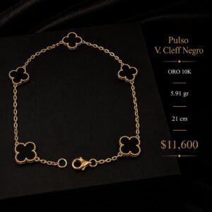 Pulso V. Cleff Negro ORO 10K