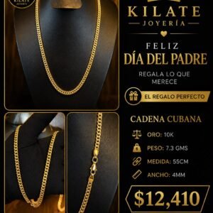 CADENA CUBANA ORO: 10K