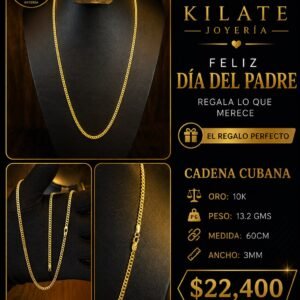 CADENA CUBANA ORO10K
