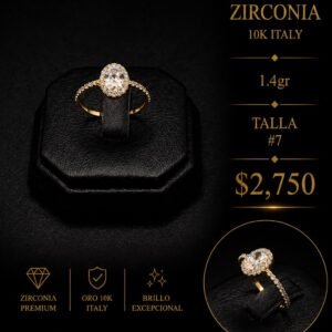 ANILLO ZIRCONIA 10K ITALY ORO
