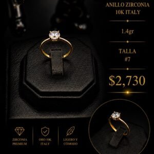ANILLO ZIRCONIA 10K ITALY