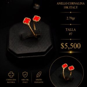 ANILLO CORNALINA 10K ITALY