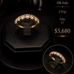 Anillo Zirconia ORO 10K ITALY